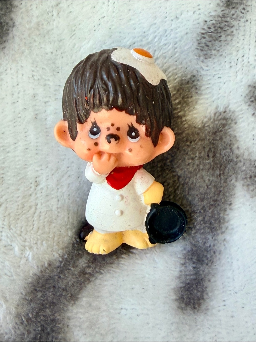 Vintage 1979 Sekiguchi MONCHHICHI PVC Mini 2” Chef Figurine